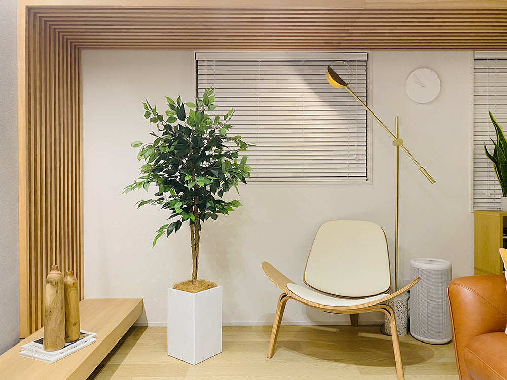 ベンジャミン 160cm シダレガジュマル 人工観葉植物 フェイクグリーン 観葉植物 造花 光触媒 鉢付 軽量セメント ファイバーセメント フェイク グリーン インテリア おしゃれ お祝い 消臭 RS112 送料無料