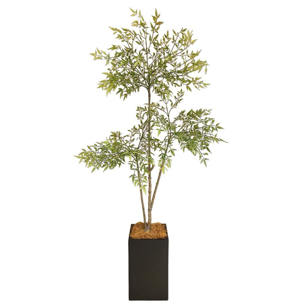 南天の木 ナンテン 190cm 特大 人工観葉植物 フェイクグリーン 造花 光触媒 鉢付 軽量セメント ファイバーセメント インテリア お祝い 消臭 NTZ150 送料無料