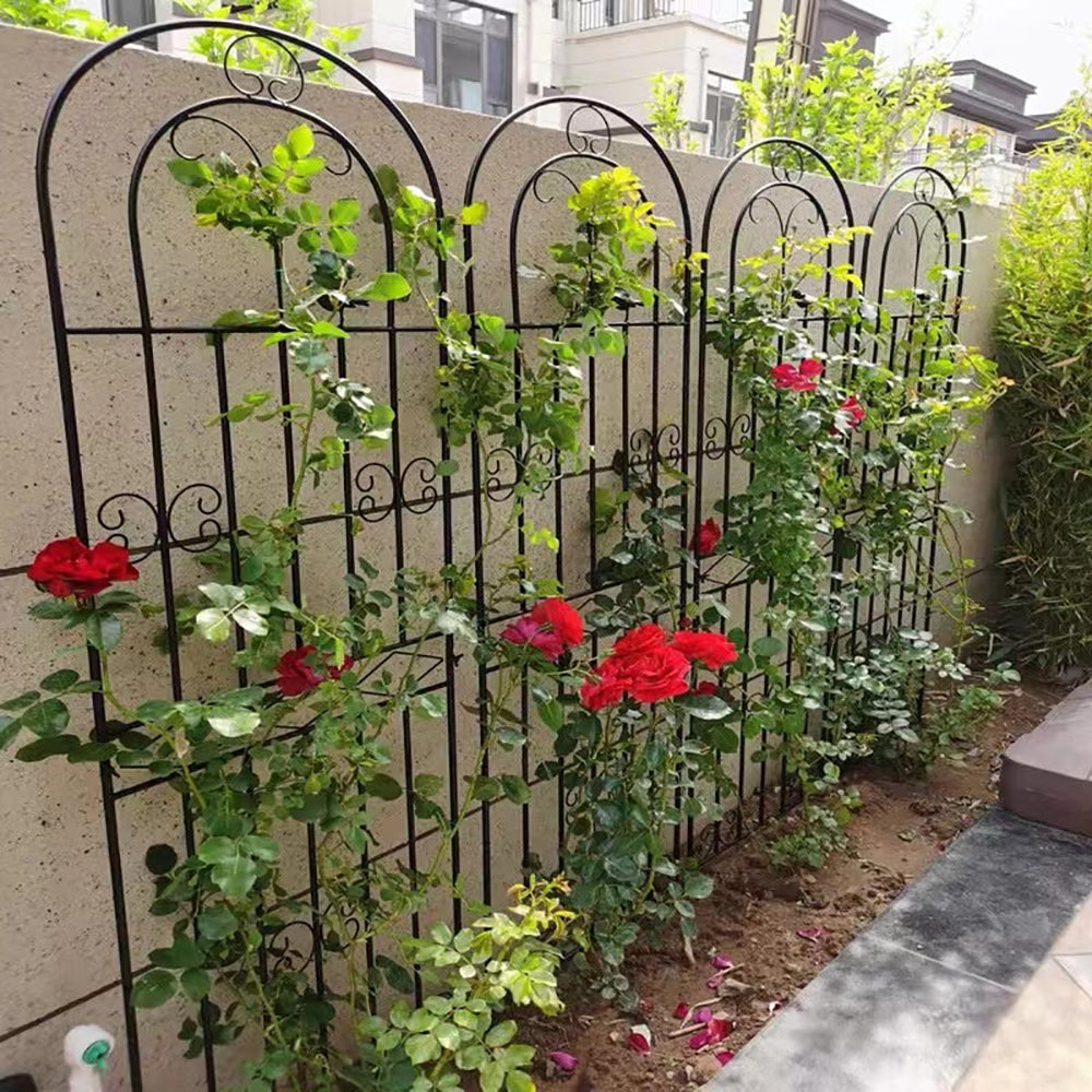 パーゴラ  ガーデンフェンス アイアン ローズフェンス ガーデニング用支柱 つる花錬鉄 園芸支柱 防錆 簡単組立式 2枚セット送料無料