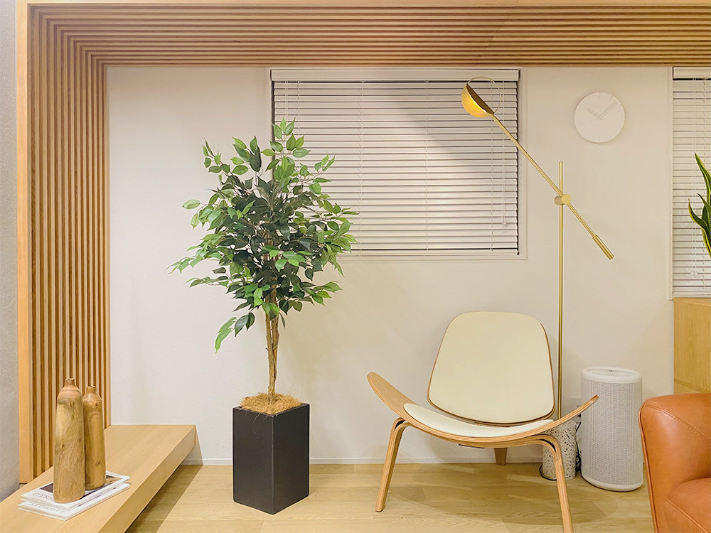 ベンジャミン 160cm シダレガジュマル  人工観葉植物 フェイクグリーン  観葉植物 造花 光触媒 鉢付 軽量セメント ファイバーセメント フェイク グリーン インテリア おしゃれ お祝い 消臭  RS112 送料無料